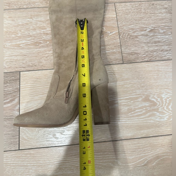 Tan Suede Over-the-Knee Boots - Picture 9 of 16